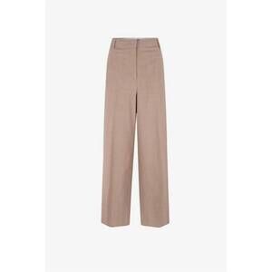 NEW FABIANA FILIPPI women's wide-leg wool trousers in light brown